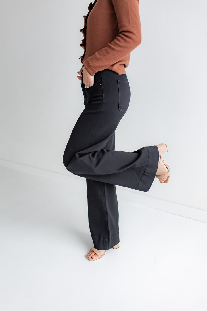 The Midnight Stretch Wide Leg Jeans