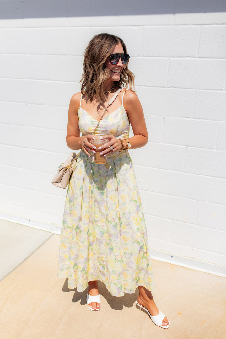 The Garden Story Midi Dress - One Eleven Olive Boutique