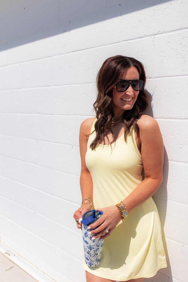 The In the Zone Active Dress - Yellow