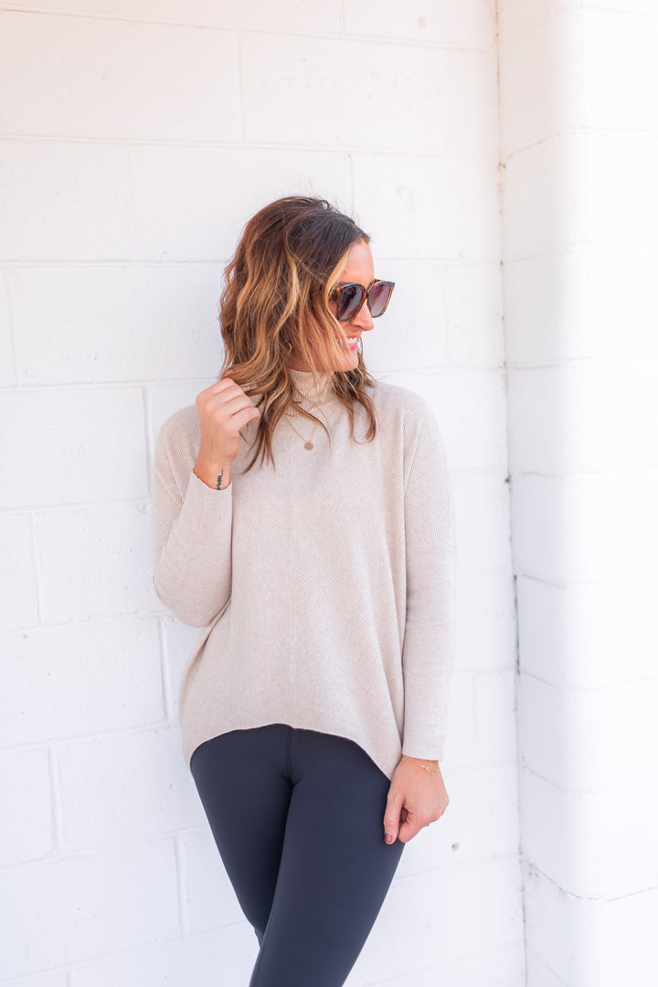 The Emme Hi-Lo Sweater - Cream