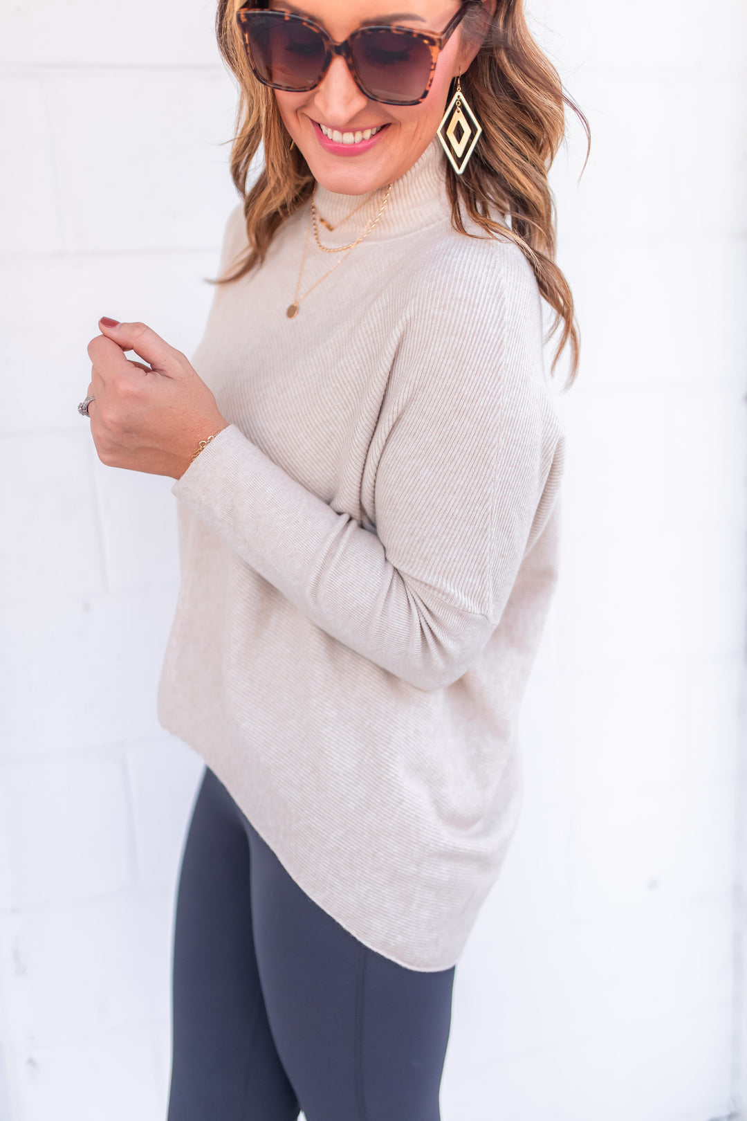 The Emme Hi-Lo Sweater - Cream