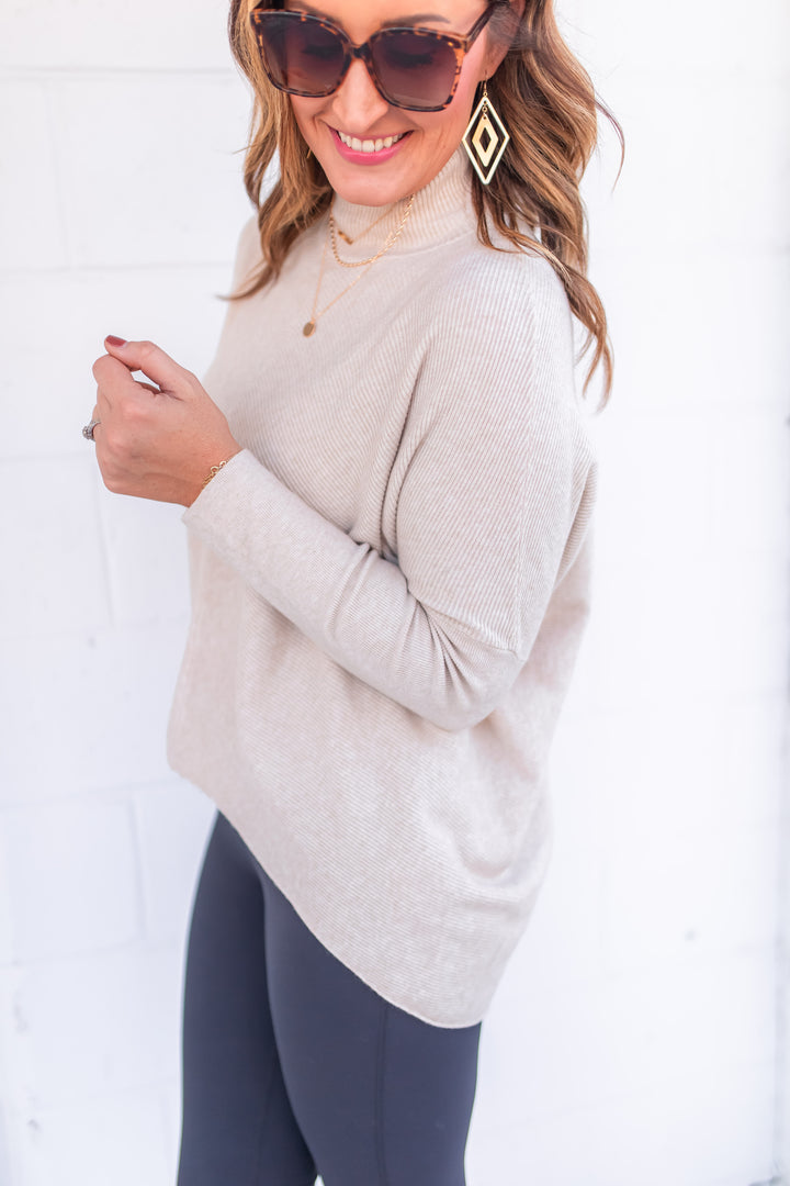 The Emme Hi-Lo Sweater - Cream