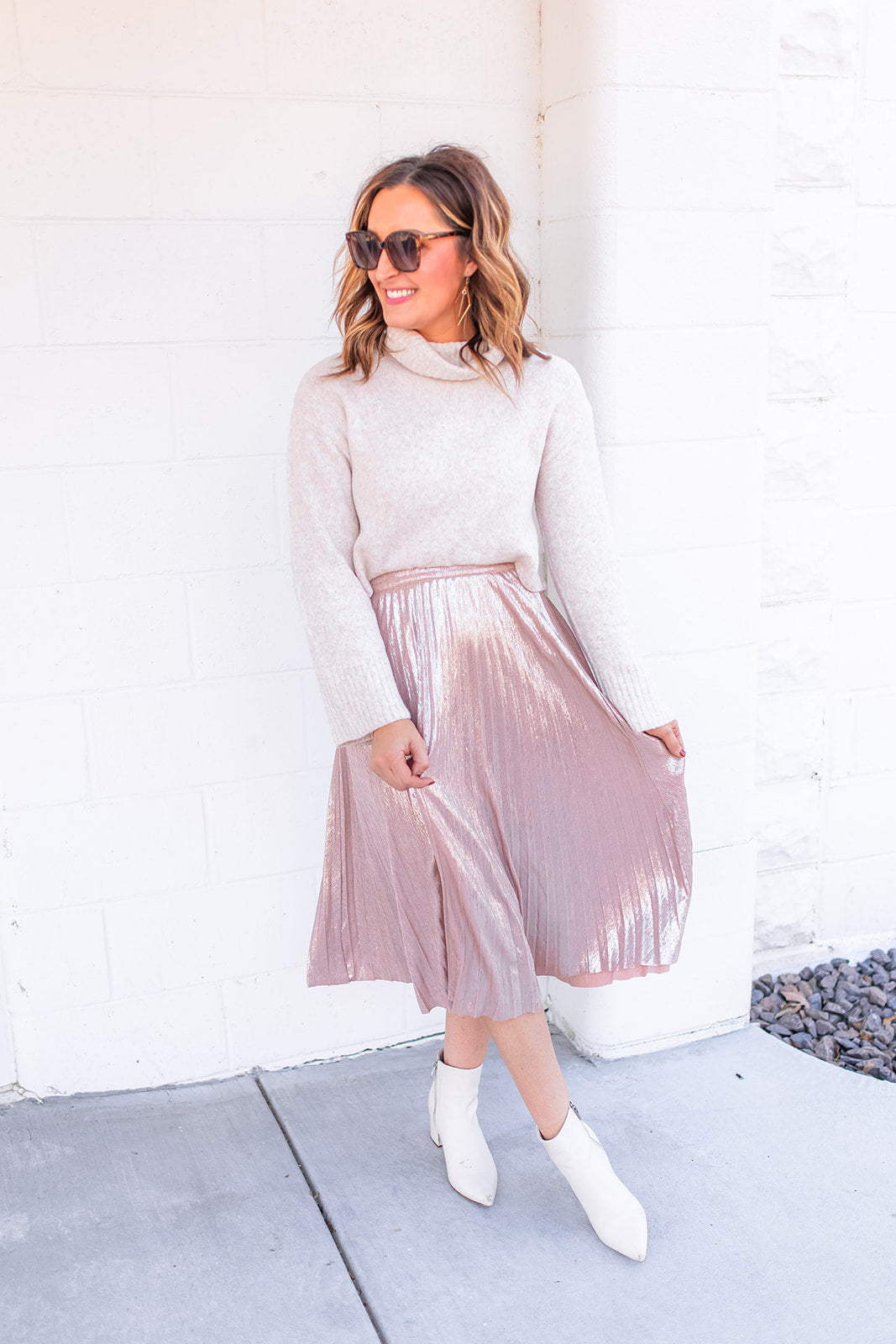 The Electric Energy Pleated Midi Skirt