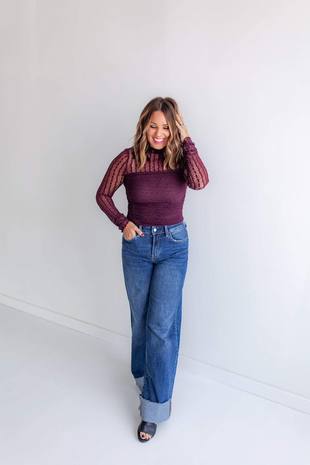 The Allure Lace Bodysuit - Plum