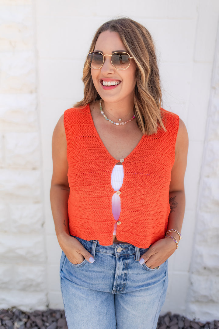 The Citrus Pop Knit Tank