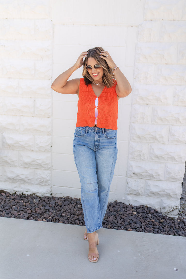 The Citrus Pop Knit Tank