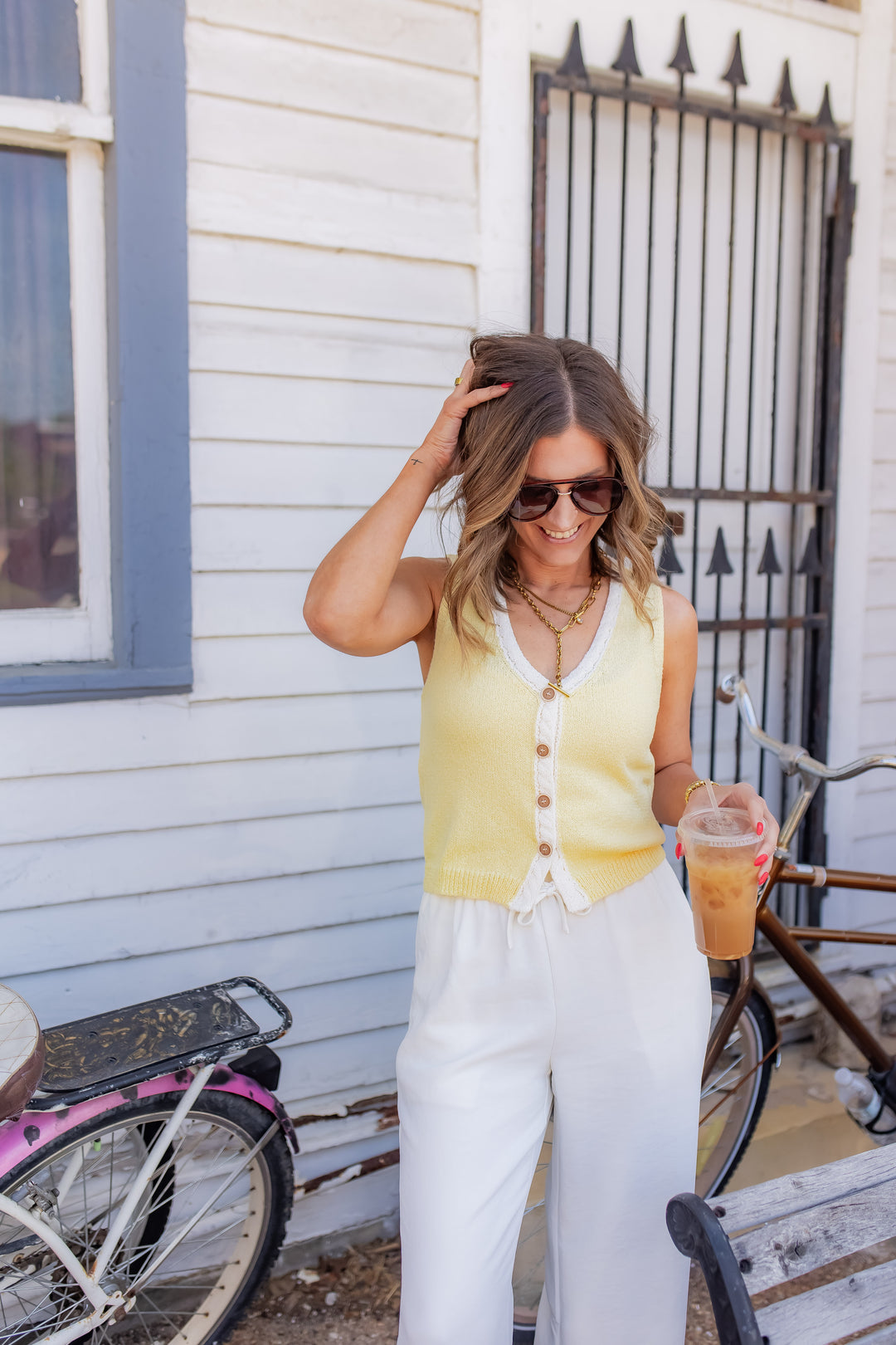 The Blissful Day Tank - Yellow - One Eleven Olive Boutique