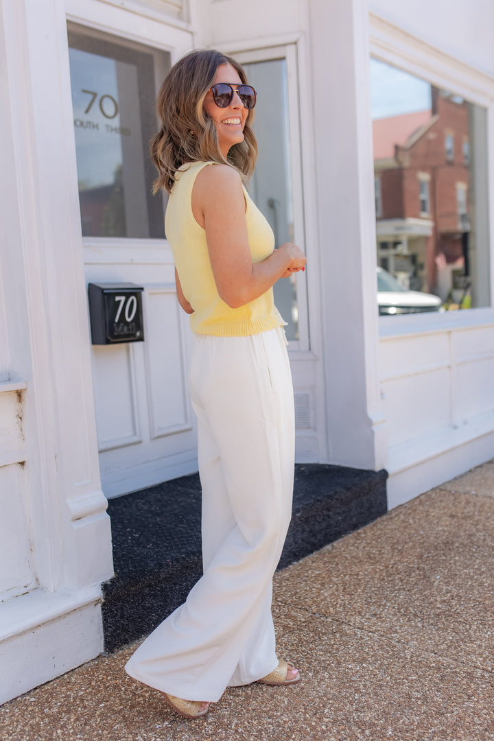The Summer Agenda Wide Leg Pants - One Eleven Olive Boutique