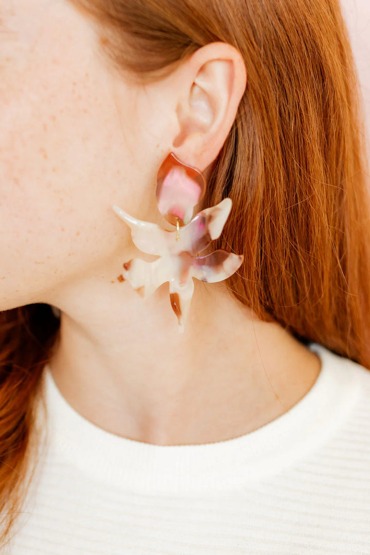 The Flora Lavender Honey Earrings [Linny Co]
