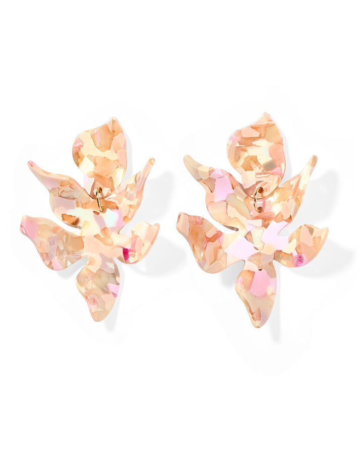 The Flora Peach Bloom Earrings [Linny Co]