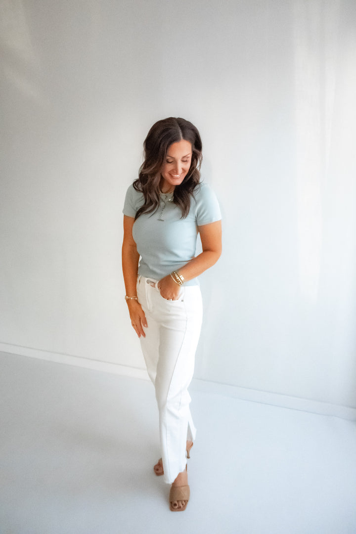 The Classic Cut Top - Light Blue