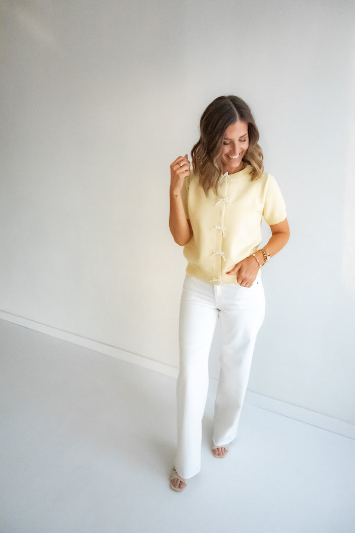 The Daydream Pearl Bow Cardigan