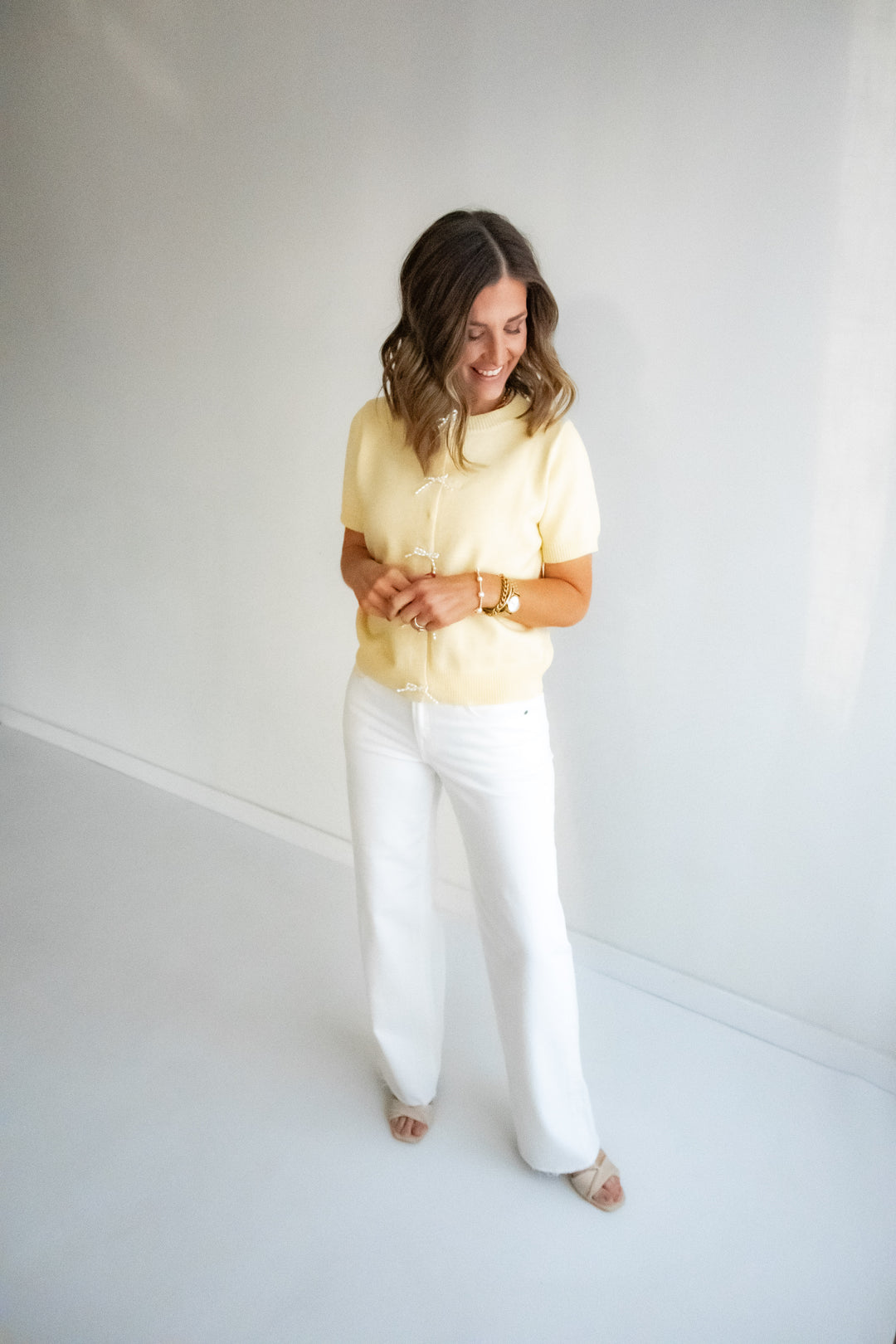 The Daydream Pearl Bow Cardigan