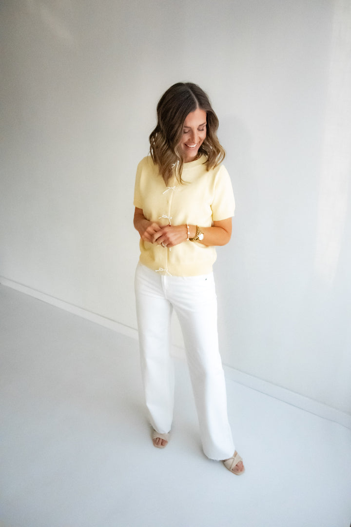 The Daydream Pearl Bow Cardigan