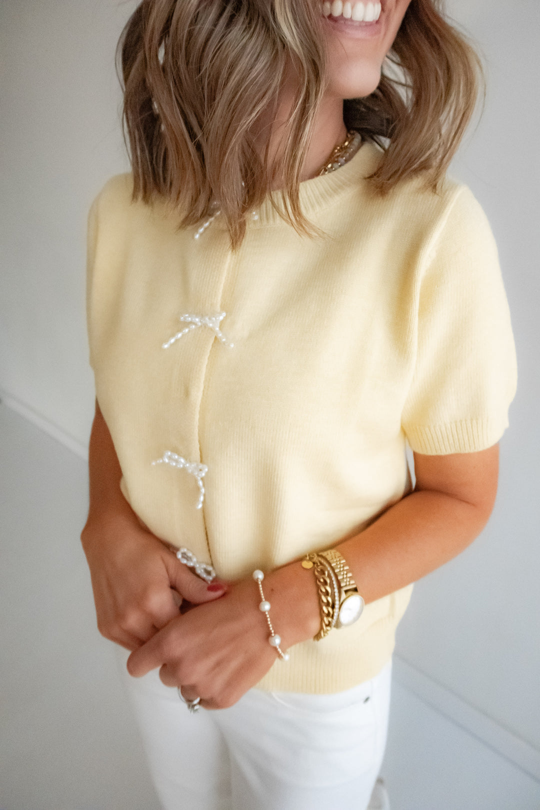 The Daydream Pearl Bow Cardigan