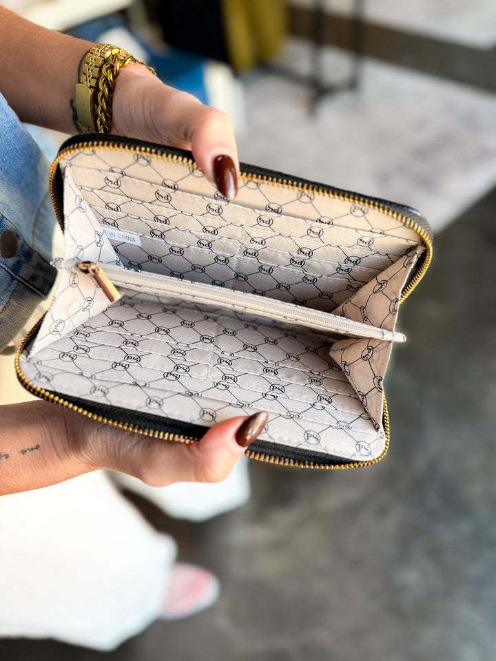 The Lenni Large Zip Woven Wallet