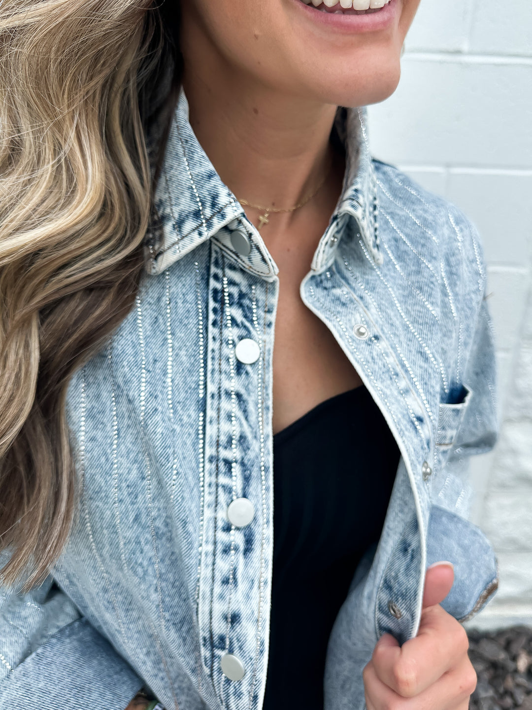 The Stand Out Rhinestone Denim Jacket