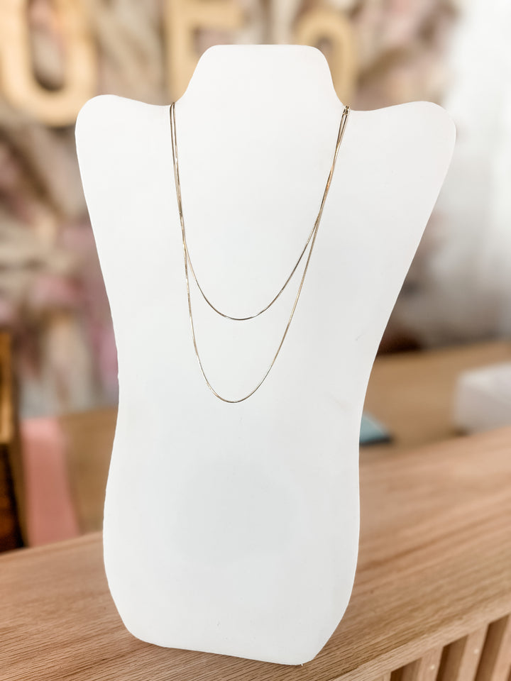 The Double Herring Thin Duo Necklace