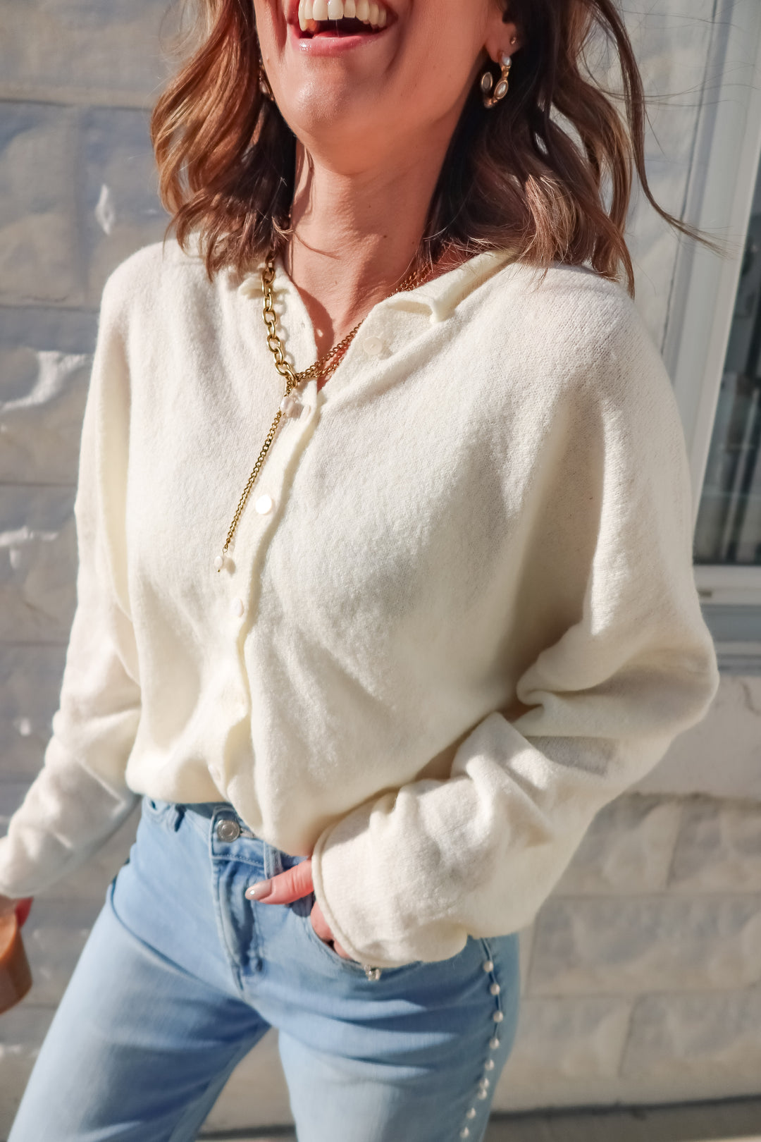 The No Notes Cardigan - Cream