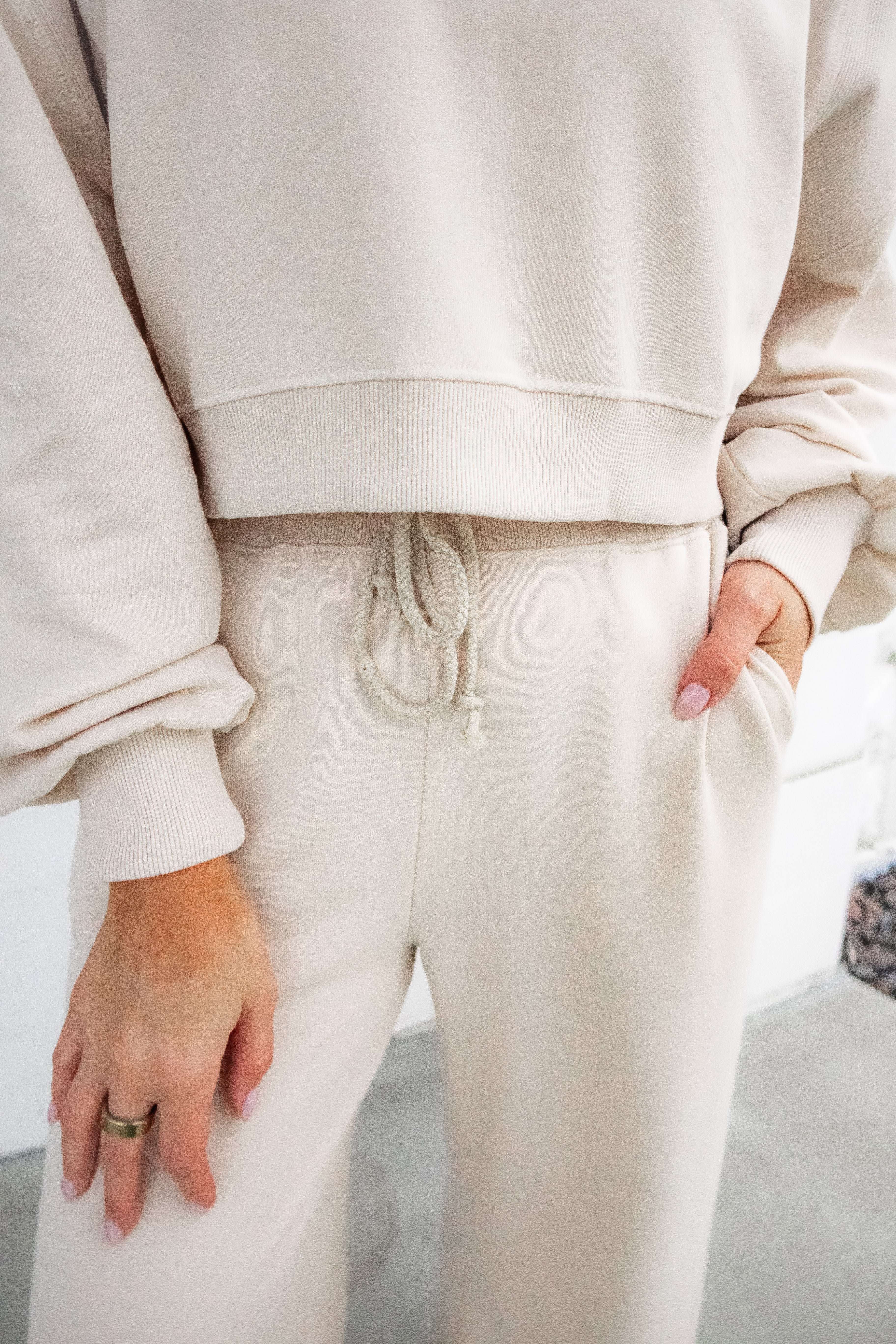 LaBiz Wide Leg Pants & Long Sleeve Top Set | Matching Set | One