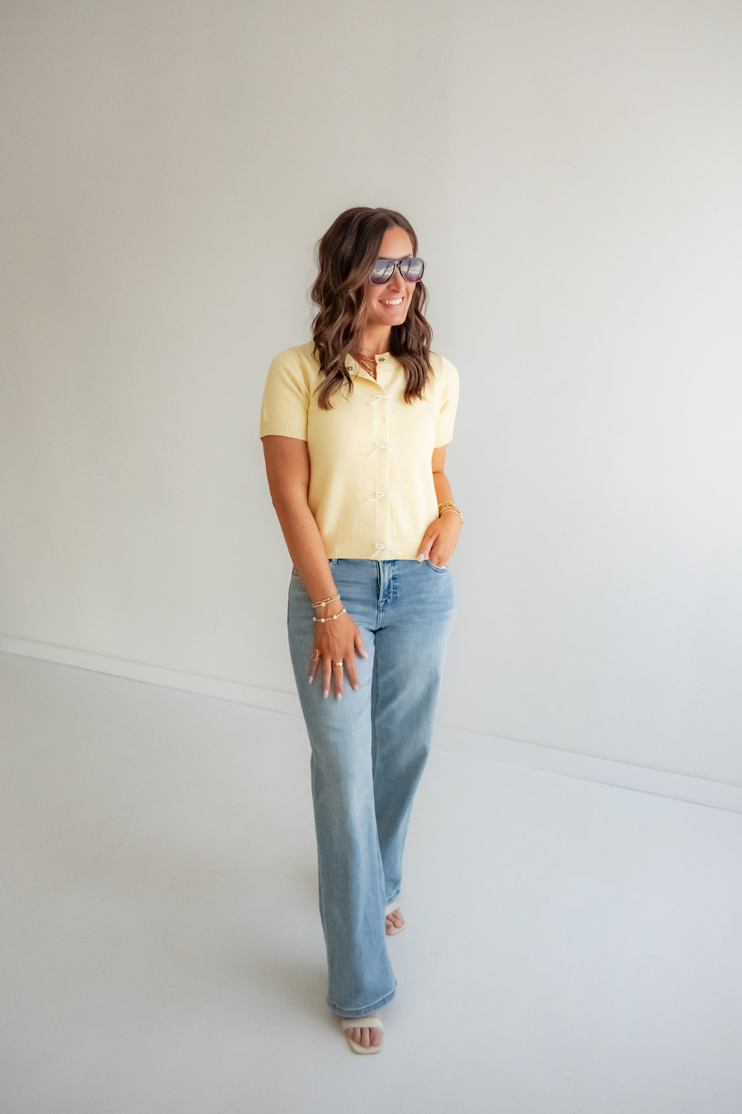 The Daydream Pearl Bow Cardigan