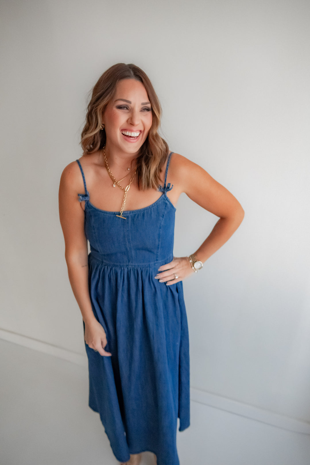 The Day Ready Denim Midi Dress