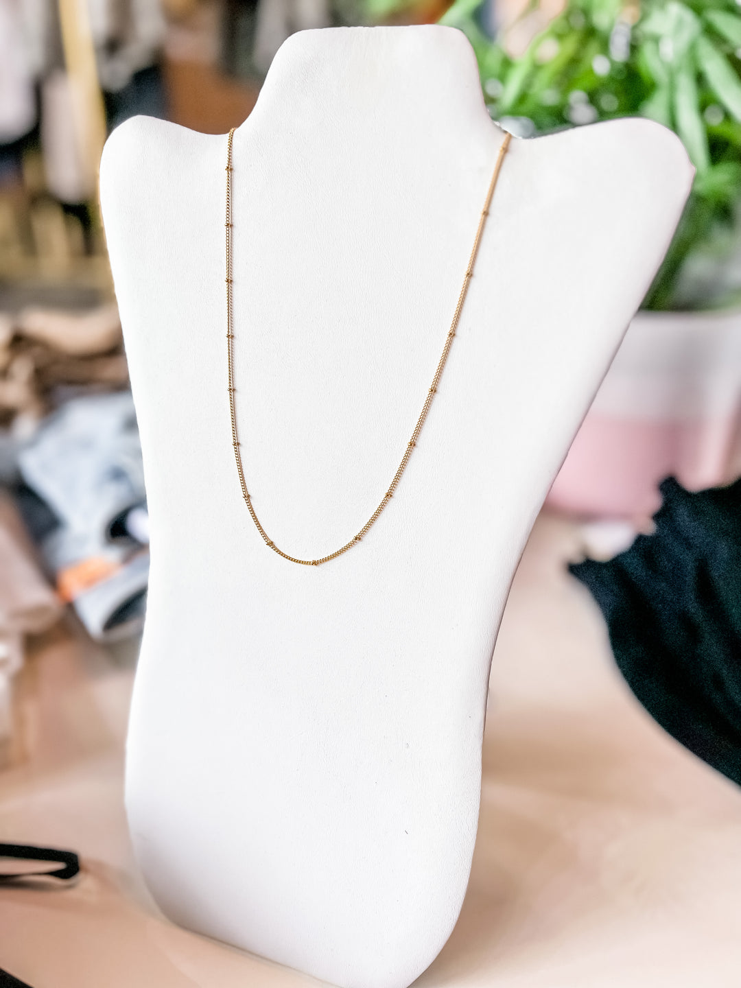 The 18K Gold Plated Dainty Beaded Necklace