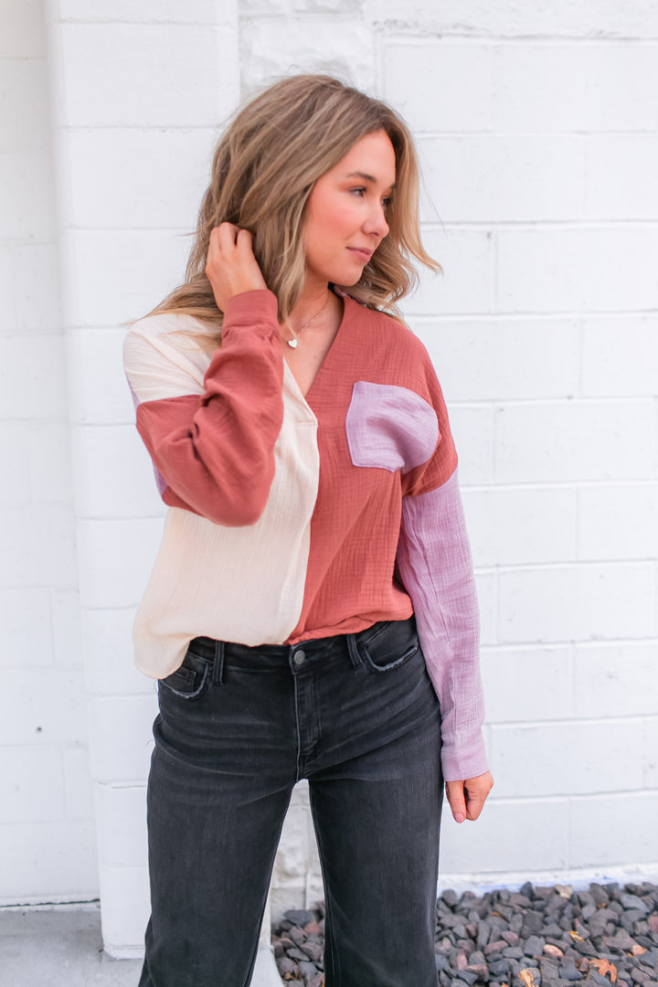 The Savannah Colorblock Top