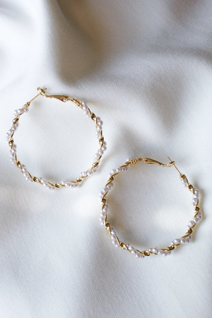 The Mac Pearl Hoop Earrings