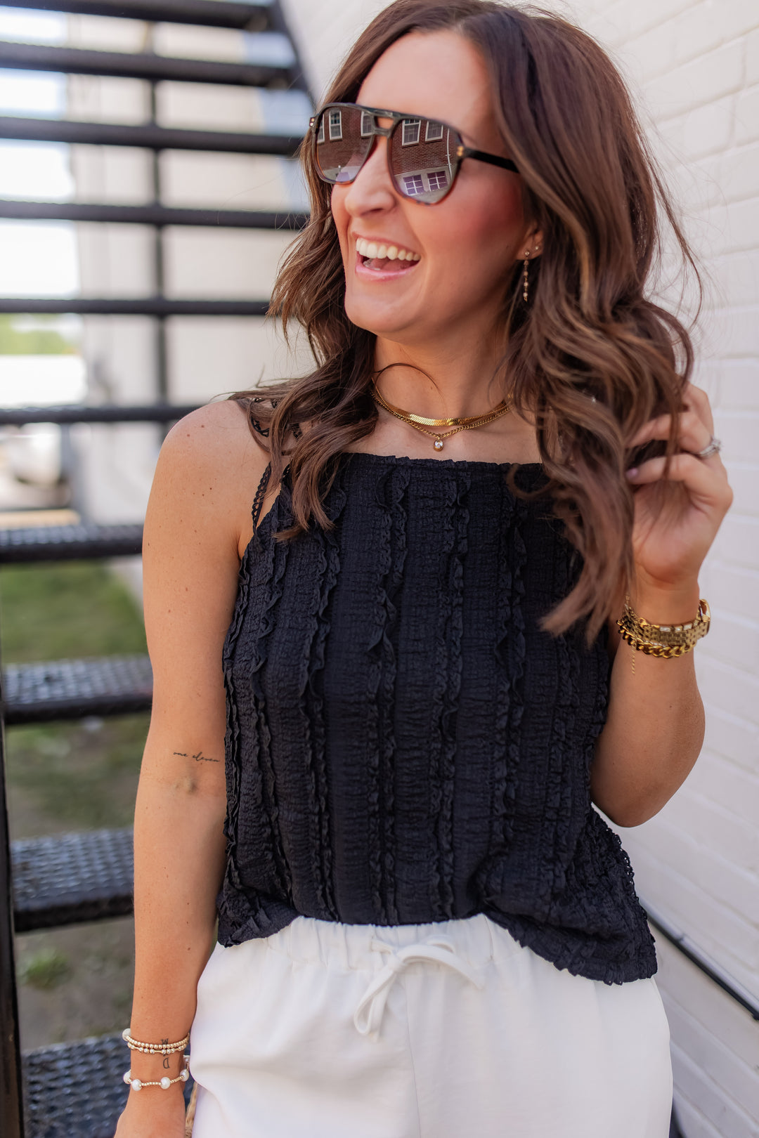 The Little Lace Top - Black - One Eleven Olive Boutique