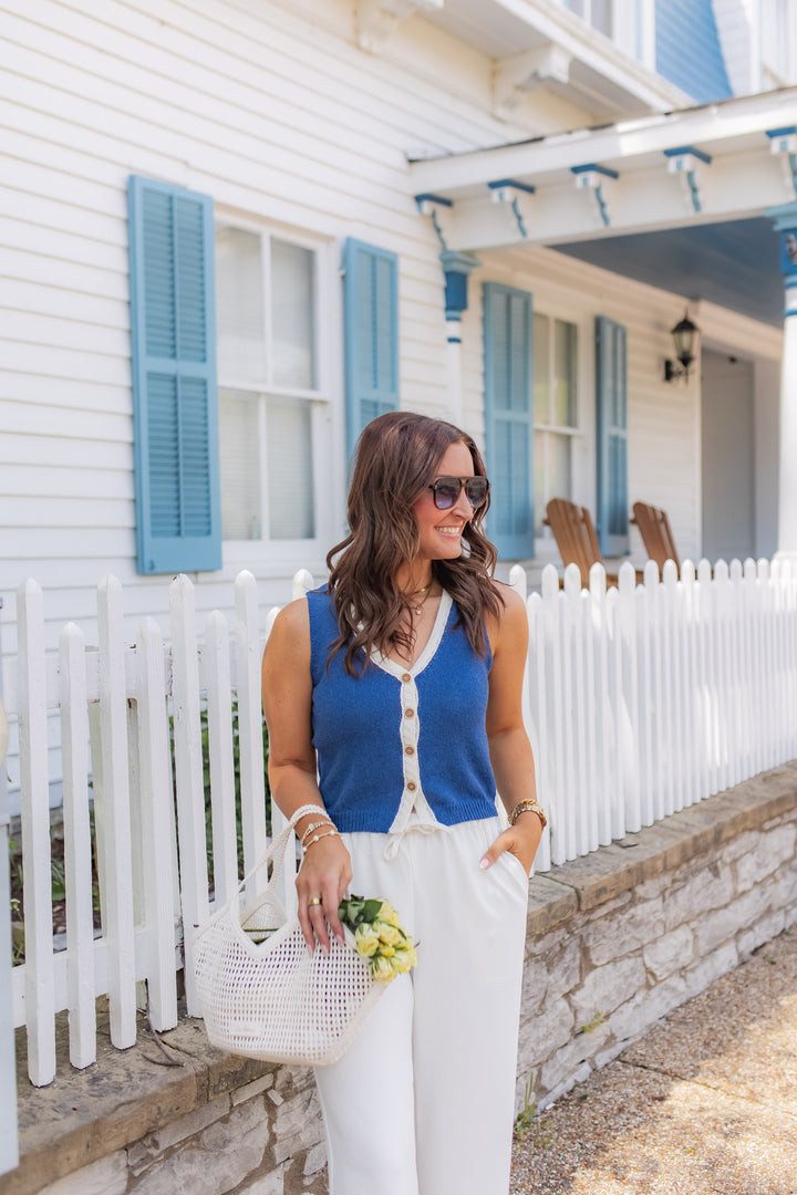 The Blissful Day Tank - Navy - One Eleven Olive Boutique