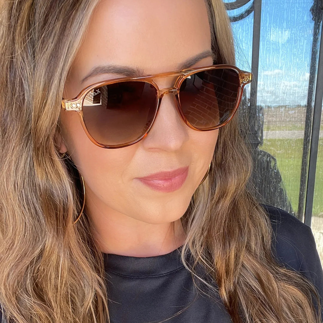 Women’s clear frame sunglasses for everyday wear