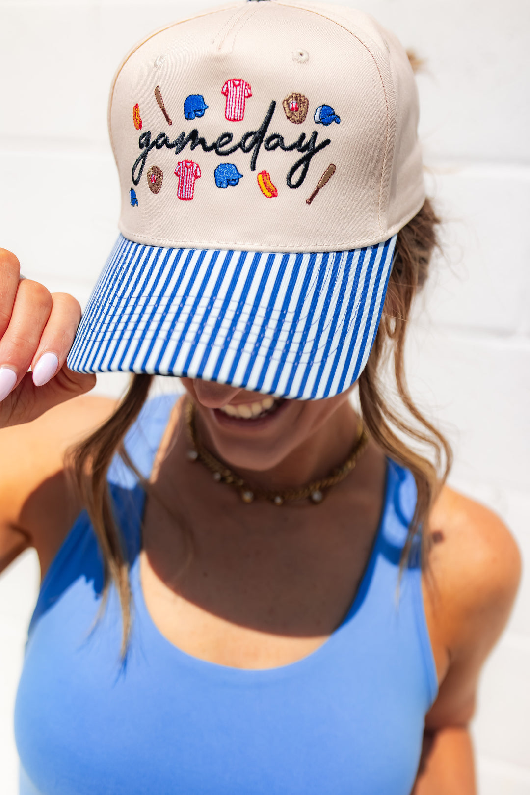 The Gameday Striped Hat - One Eleven Olive Boutique