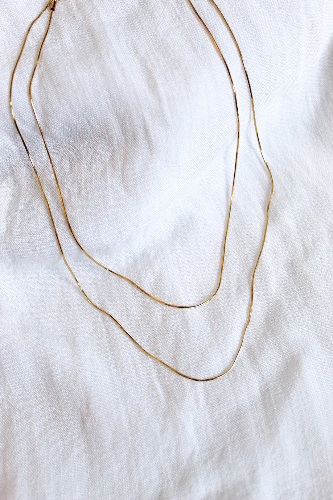 The Double Herring Thin Duo Necklace