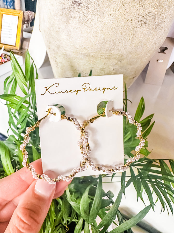 The Mac Pearl Hoop Earrings