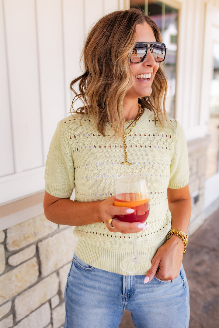 The Day Glow Crochet Top - One Eleven Olive Boutique