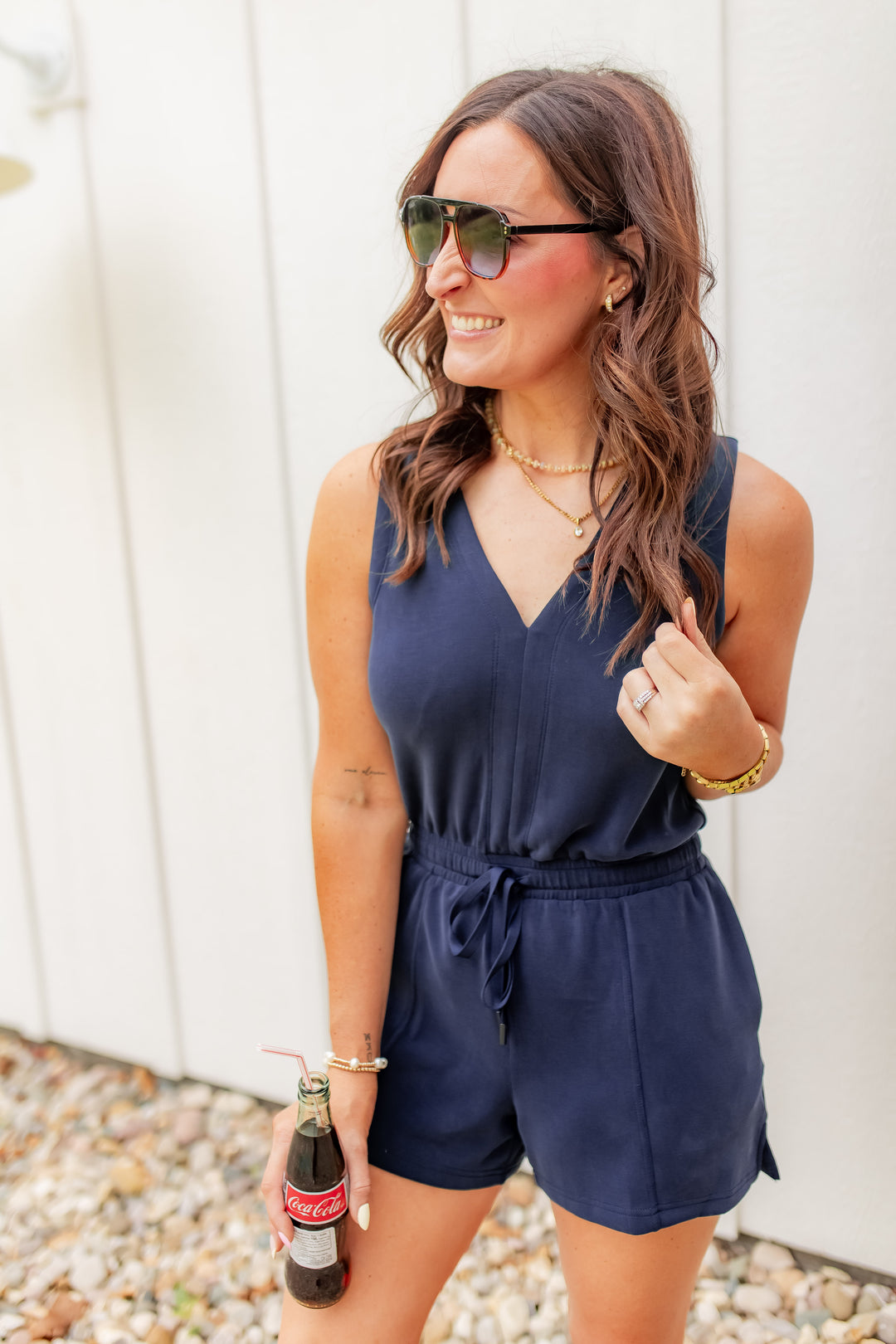 The Made for Summer Romper - Navy - One Eleven Olive Boutique