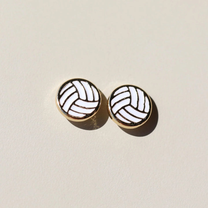 The Volleyball Studs [Nickel & Suede]