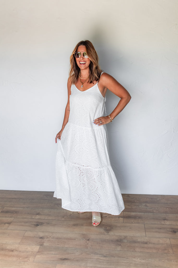The Reid Eyelet Maxi Dress