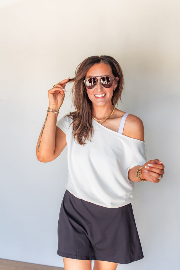 white off shoulder top for women casual