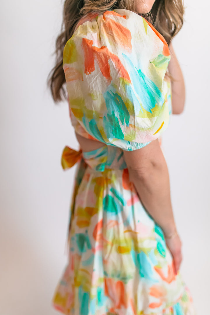 The Sweetest Goodbye Colorful Midi Dress