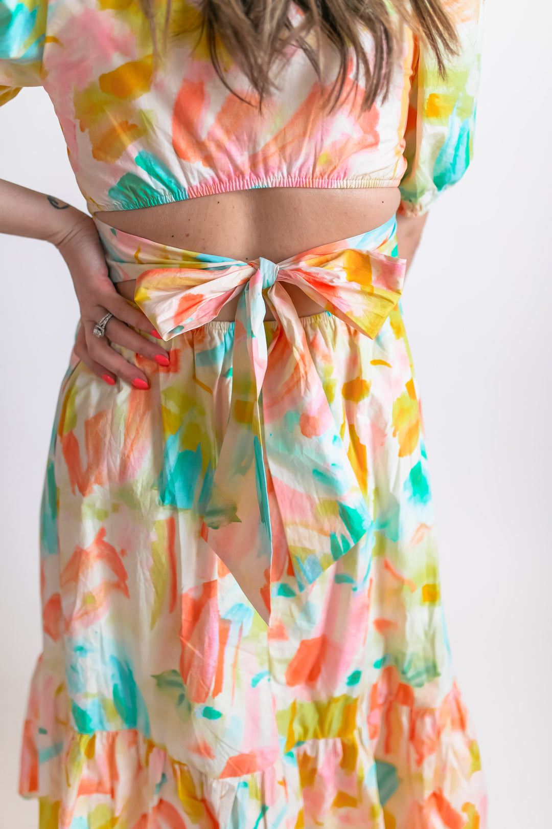 The Sweetest Goodbye Colorful Midi Dress