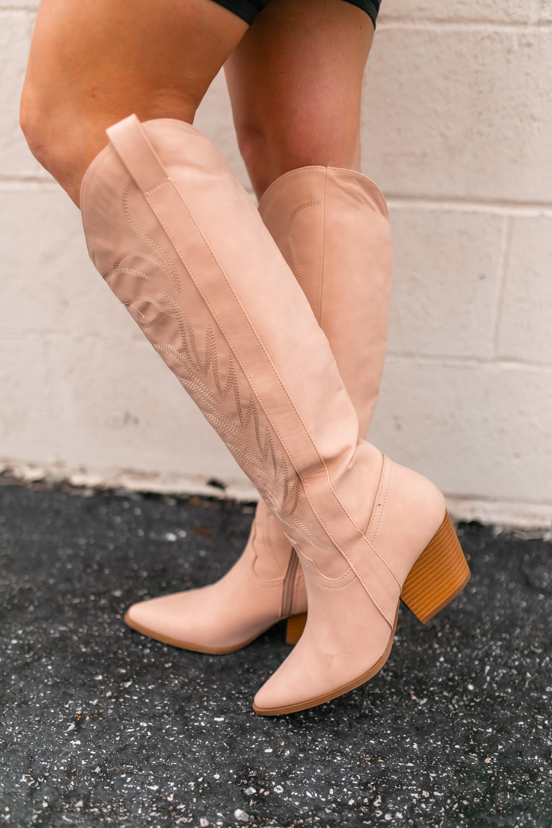 The Carrie Nude Cowgirl Boots