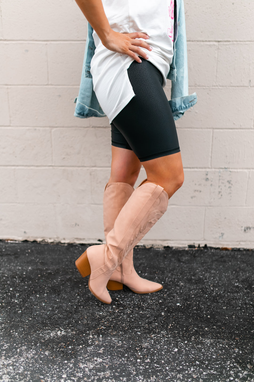 The Carrie Nude Cowgirl Boots