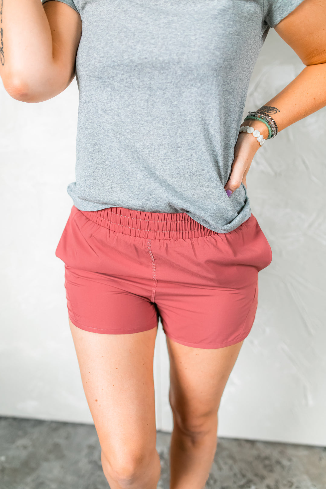 The Zoey Athleisure Shorts - Ginger