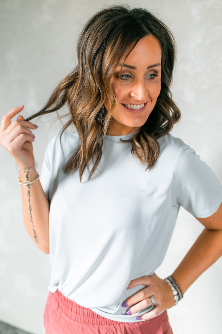 The Abigail Everyday Tee - Cloud Blue