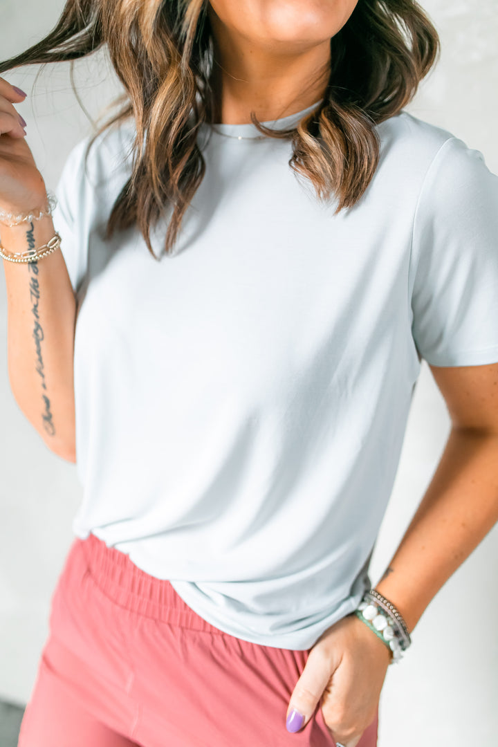 The Abigail Everyday Tee - Cloud Blue