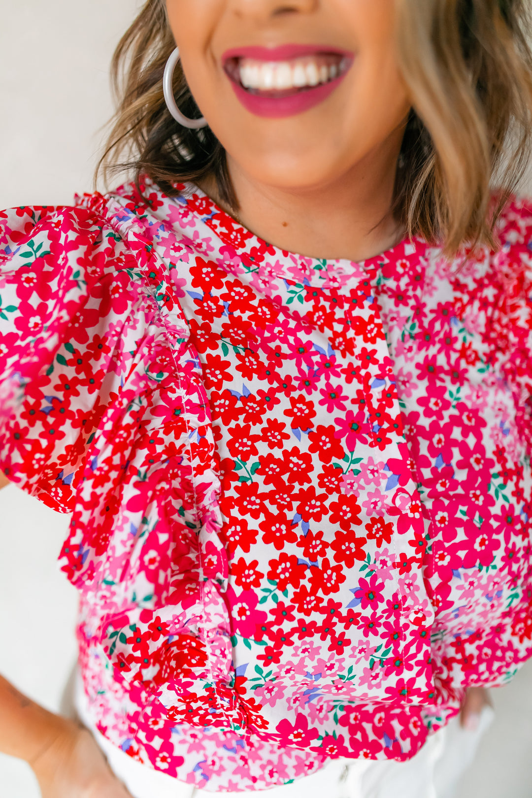 The Rowan Pink Floral Top
