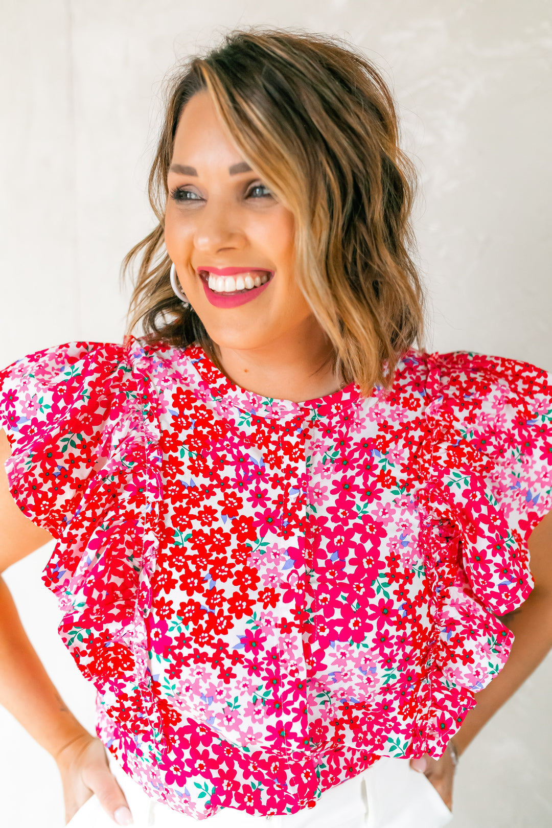 The Rowan Pink Floral Top