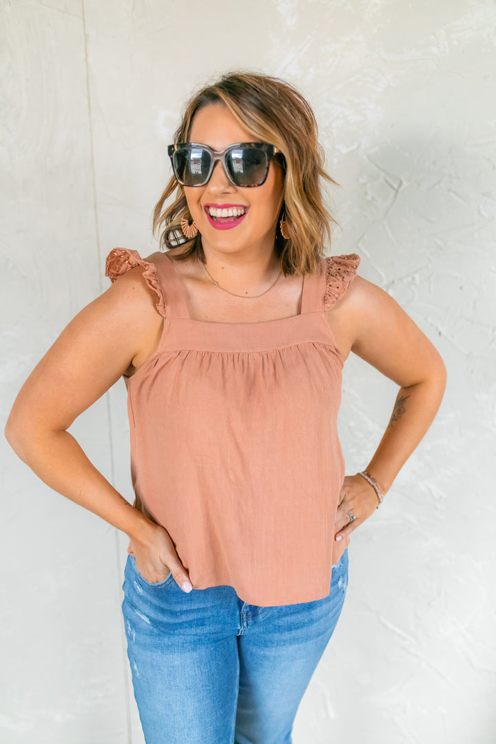 The Eyelet Dreams Tank Top